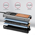 Axagon CLR-M2FAN, měděný chladič s ventilátorem pro oboustranné M.2 SSD, výška 13 mm