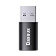 Baseus Ingenuity mini OTG adaptér USB-A 3,1A samec na USB-C samice, černá