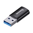 Baseus Ingenuity mini OTG adaptér USB-A 3,1A samec na USB-C samice, černá