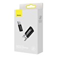 Baseus Ingenuity mini OTG adaptér USB-A 3,1A samec na USB-C samice, černá