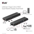 Club3D hub USB-C, 8-in-1 MST Dual 4K60Hz, Display Travel Dock