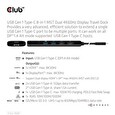 Club3D hub USB-C, 8-in-1 MST Dual 4K60Hz, Display Travel Dock