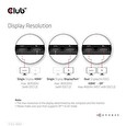 Club3D hub USB-C, 8-in-1 MST Dual 4K60Hz, Display Travel Dock