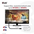 Club3D kabel DP 1.4 na HDMI, 4K120Hz nebo 8K60Hz HDR10, M/M, 3m