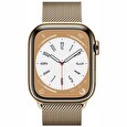 Apple Watch Series 8 GPS + Cellular 41mm Gold Stainless Steel Case with Gold Milanese Loop
