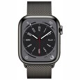 Apple Watch Series 8 GPS + Cellular 41mm Graphite Stainless Steel Case with Graphite Milanese Loop
