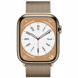 Apple Watch Series 8 GPS + Cellular 45mm Gold Stainless Steel Case with Gold Milanese Loop
