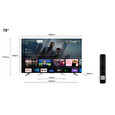 TCL 75C645 TV SMART Google TV QLED/191cm/4K UHD/3100 PPI/50Hz/Direct LED/HDR10+/Dolby Atmos/DVB-T/T2/C/S/S2/VESA