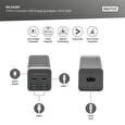 DIGITUS 4portový nabíjecí adaptér USB, 65W GaN 65W, 2x USB-C, 2x USB-A, PD3.0