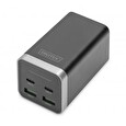 DIGITUS 4portový nabíjecí adaptér USB, 65W GaN 65W, 2x USB-C, 2x USB-A, PD3.0
