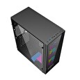 Gembird Fornax 500/Midi Tower/Transpar./Černá