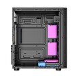 Gembird Fornax 500/Midi Tower/Transpar./Černá