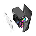Gembird Fornax 500/Midi Tower/Transpar./Černá