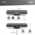 DIGITUS 4K All-in-One Video Bar ePTZ, AI, 2x mikrofon/1x reproduktor