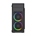 Gembird Fornax M100 RGB/Midi Tower/Transpar./Černá