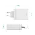 Síťová GaN nabíječka FIXED s 3xUSB-C a USB/100W