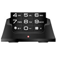 EVOLVEO EasyPhone FS, vyklápěcí mobilní telefon 2.8" pro seniory s nabíjecím stojánkem (černá barva)