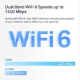 WiFi router TP-LINK Mercusys Halo H60X(3-pack) WiFi 6, AX1500, 3x GLAN2,4/5 GHz