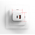 AXAGON ACU-PQ20W nabíječka do sítě 20W, 2x port (USB-A + USB-C), PD3.0/PPS/QC4+/AFC/Apple, bílá