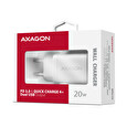 AXAGON ACU-PQ20W nabíječka do sítě 20W, 2x port (USB-A + USB-C), PD3.0/PPS/QC4+/AFC/Apple, bílá
