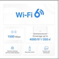 TP-LINK WiFi router Mercusys Halo H60X(2-pack) WiFi 6, AX1500, 3x GLAN2,4/5 GHz