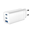 Gembird PD nabíječka 1xUSB-A 2xUSB-C 65W bilá