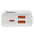 Baseus Adaman2 powerbanka 10000 mAh 30W 2xUSB/USB-C bílá