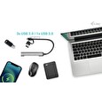 I-TEC USB-A/USB-C Metal HUB 1x USB-C 3.1 + 3x USB 2.0