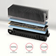AXAGON CLR-M2XT, hliníkový pasivní chladič pro jedno i oboustranný M.2 SSD disk, výška 24 mm