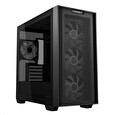 ASUS A21 CASE Transparent Glass BLACK, 4x ARGB LED fan, mATX, čierna
