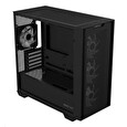 ASUS A21 CASE Transparent Glass BLACK, 4x ARGB LED fan, mATX, čierna