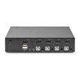 DIGITUS DS-12891 KVM Switch, 4x DP in, DP Out, 4x USB B, 4K @ 60 Hz, černá
