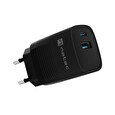Univerzální USB nabíječka Natec RIBERA GaN 1X USB-A + 1X USB-C 30W, černá