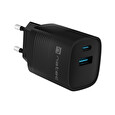 Univerzální USB nabíječka Natec RIBERA GaN 1X USB-A + 1X USB-C 30W, černá