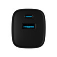 Univerzální USB nabíječka Natec RIBERA GaN 1X USB-A + 1X USB-C 30W, černá