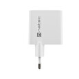 Univerzální USB nabíječka Natec RIBERA GaN 45W, 1X USB-A, 1X USB-C, bílá