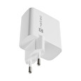 Univerzální USB nabíječka Natec RIBERA GaN 45W, 1X USB-A, 1X USB-C, bílá