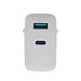 Univerzální USB nabíječka Natec RIBERA GaN 45W, 1X USB-A, 1X USB-C, bílá