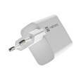 Univerzální USB nabíječka Natec RIBERA GaN 45W, 1X USB-A, 1X USB-C, bílá