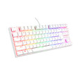 Genesis tichá herní klávesnice THOR 303/TKL/RGB/Outemu Peach Silent/Drátová USB/US layout/Bílá