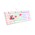Genesis tichá herní klávesnice THOR 303/TKL/RGB/Outemu Peach Silent/Drátová USB/US layout/Bílá