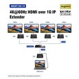 PremiumCord 4K@60Hz HDMI nekompresovaný extender na 120m přes LAN, over IP