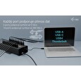 I-TEC USB-C/USB-A Metal Charging + Data HUB, 15W/port, 20x USB-C, 360W