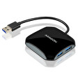 AXAGON HUE-S1B, 4x USB3.0 QUATTRO hub, 16cm kabel