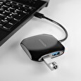 AXAGON HUE-S1B, 4x USB3.0 QUATTRO hub, 16cm kabel