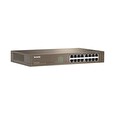 Tenda TEG1016D - 16x Gigabit Switch, Fanless-bez ventilátorů, Rackmount, ochrana proti přepětí