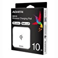 ADATA Charging pad CW0100, wireless, white / nabíjecí podložka, bezdrátová, bílá