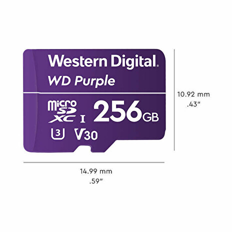 WD Purple microSDXC 256GB 100MB/s U3