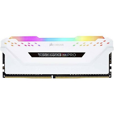 CORSAIR 16GB=2x8GB DDR4 3600MHz VENGEANCE RGB PRO WHITE s RGB LED CL18-19-19-39 1.35V XMP2.0 (RGB LED, 16GB=kit 2ks 8GB s bílým chladičem)