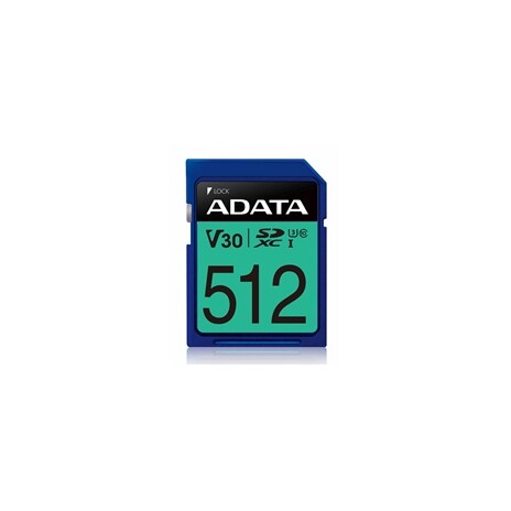 ADATA SDXC karta 512GB UHS-I U3 Class 10, Premier Pro (R: 95MB / W: 60MB)